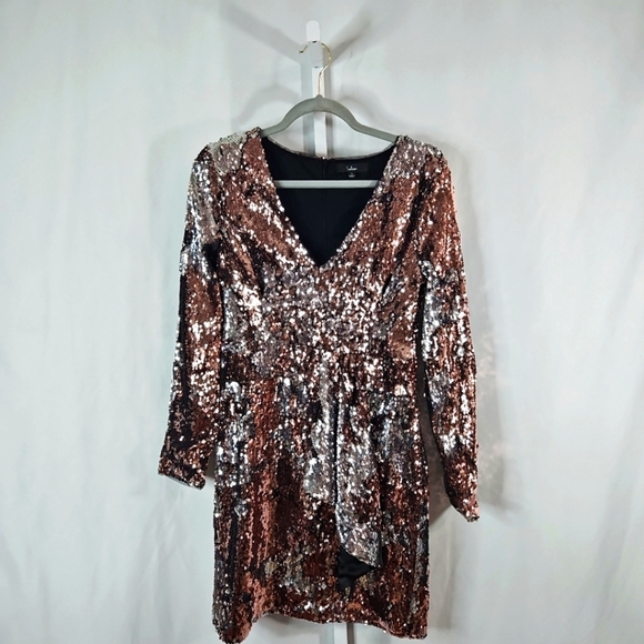 Lulus Sequins Mini Party Dress Size Large - Picture 1 of 7